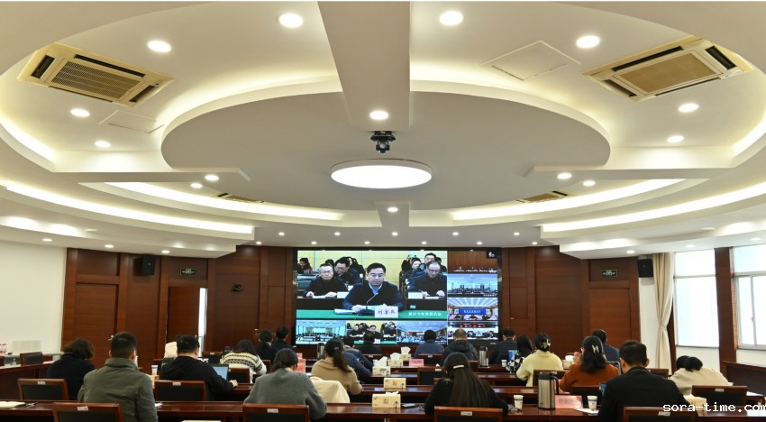学校组织参加2024届全国普通高校毕业生就业创业工作网络视频会议